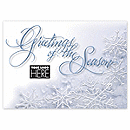 Snowflake Flurry Holiday Logo Cards