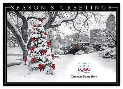 Trimming the City Holiday Logo Cards