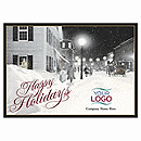 Create beautiful, personalized holiday cards online in minutes by adding your company logo and name to the front of the Vintage Dream Logo Cards.