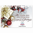 7 7/8 x 5 5/8 Gift of Thanks Holiday Logo Cards