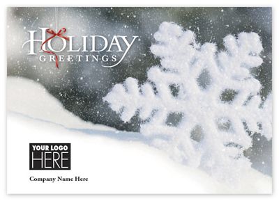 Snowflake Burst Holiday Logo Cards