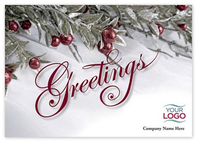 7 7/8 x 5 5/8 Merry Mulberry Holiday Logo Cards