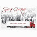 7 7/8 x 5 5/8 On the Road Truck Driver Holiday Cards