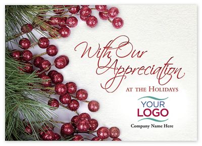 Lavish Appreciation Holiday Logo Cards
