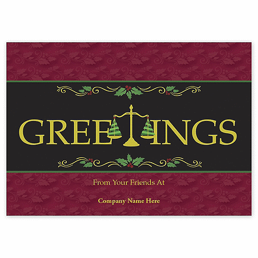 Balanced Wishes Attorney Legal Holiday Cards