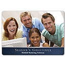 7 7/8 x 5 5/8 Cobalt Delight Holiday Photo Cards