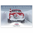 Snow Driven Holiday Logo Cards