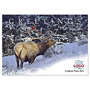 7 7/8 x 5 5/8 Big Horn Greetings Holiday Logo Cards