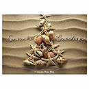 7 7/8 x 5 5/8 Sand Script Holiday Logo Cards