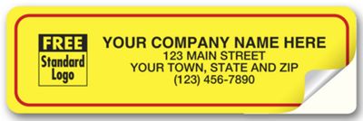 Weather-Resistant Labels, Laminated Vinyl, Yellow