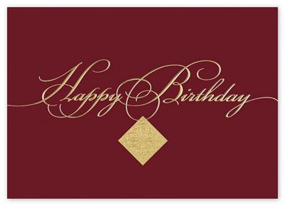 Gold Medallion Happy Birthday Cards