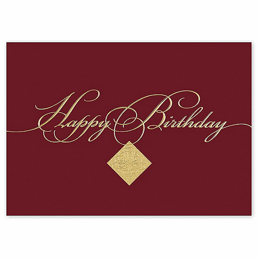 Gold Medallion Happy Birthday Cards