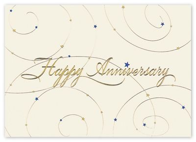 Stars & Swirls Anniversary Cards