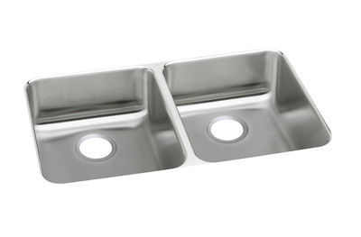 ... Lustertone) Stainless Steel Double Bowl Undermount Sink ELUHAD361855