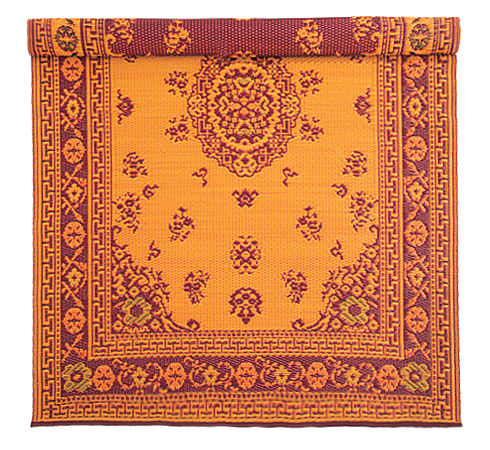 Floral Pattern Reversible All-Weather Rug - Gaiam from gaiam.com