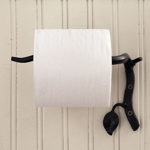 Iron Leaf Bath Tissue Holder