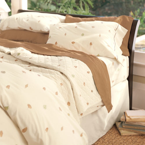 Organic Leaf Print Duvet Cover