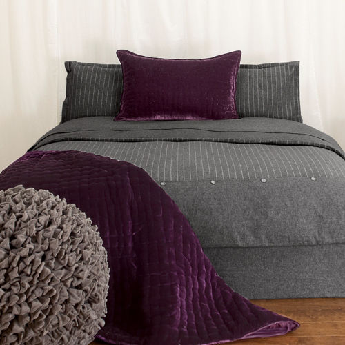 Organic Charcoal Flannel Flat Sheet