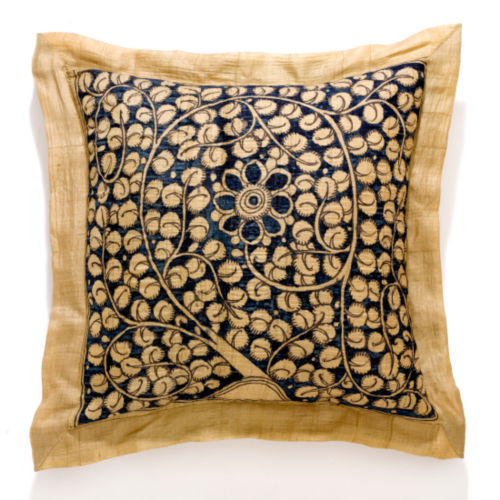 Blue Tree of Life Pillow Cover