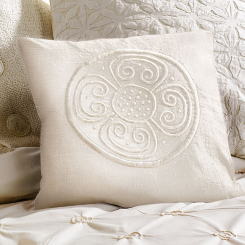 Balinese Embroidered Silk Pillow Cover