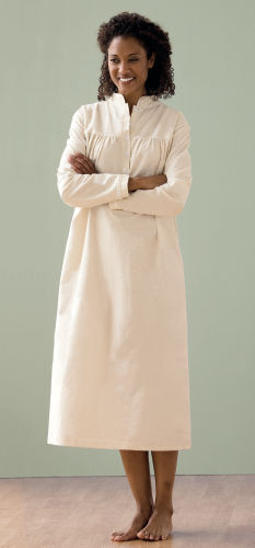 Natural Organic Cotton Flannel Nightgown