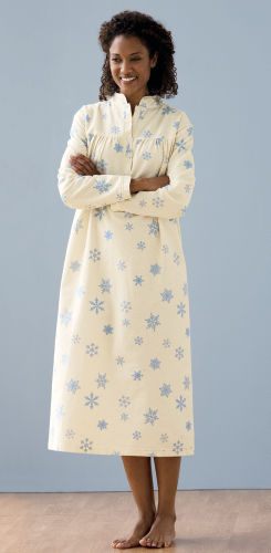 Snowflake Organic Cotton Flannel Nightgown