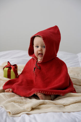 Red Baby Poncho