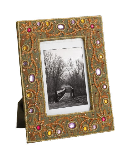 Gaiam :  india gaiam rhinestone beaded frame frame beaded