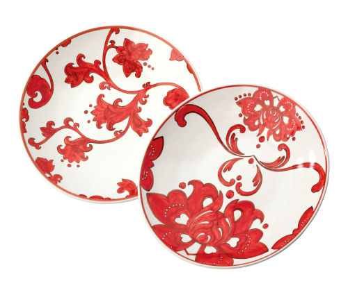 Gaiam :  plate gaiam painted red plates dishes gaiam