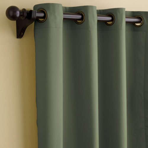 Energy Saver Cotton Grommet Top Curtain (Set of 2)