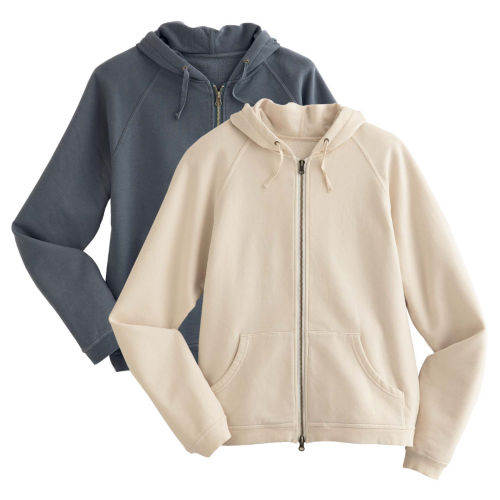 Organic Cotton Fleece Zip Hoodie