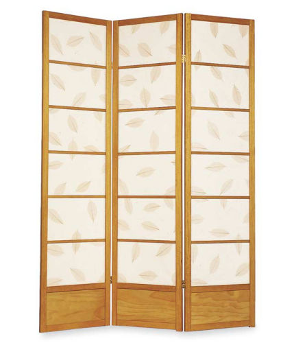 Leaf-Embossed Shoji Screen