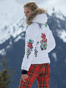 salle embroidered parka