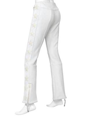 tiby starred ski pant white