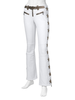 tiby star ski pant white/bronze