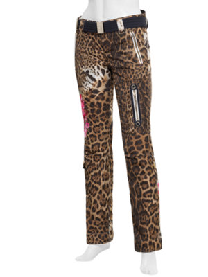 leopard ski pants