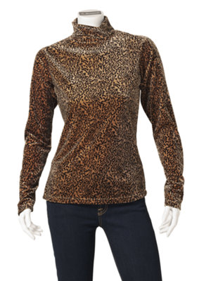 animal print t-neck