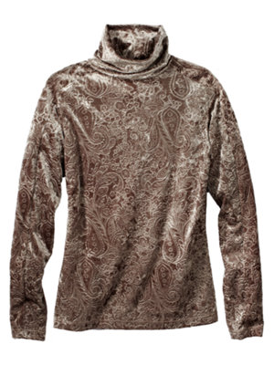 paisley velvet t-neck