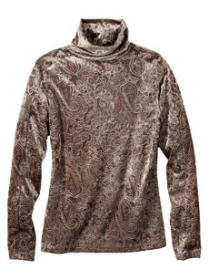 paisley velvet t-neck