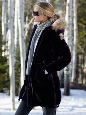 long bear velvet coat