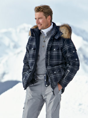 polar plaid parka