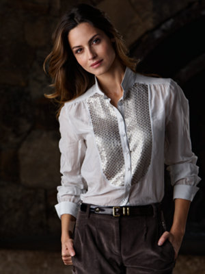 anna paillette shirt