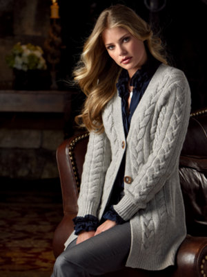 carlina cable cashmere sweater