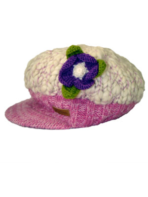 flower nubby hat