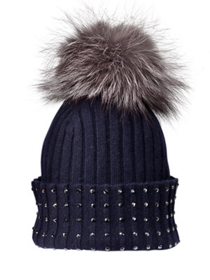 nina fur pom hat
