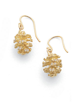 pinecone earings