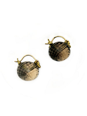 flyer earrings smokey quartz