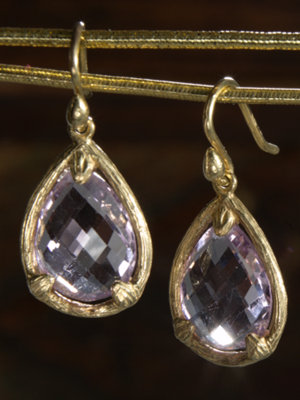 pod earrings amethyst