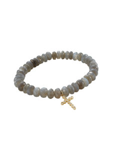 moonstone cross bracelet