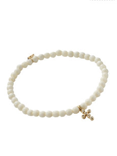 mini bone cross bracelet